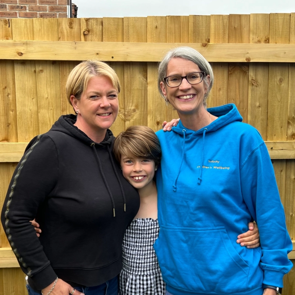 Natalie with parent and child